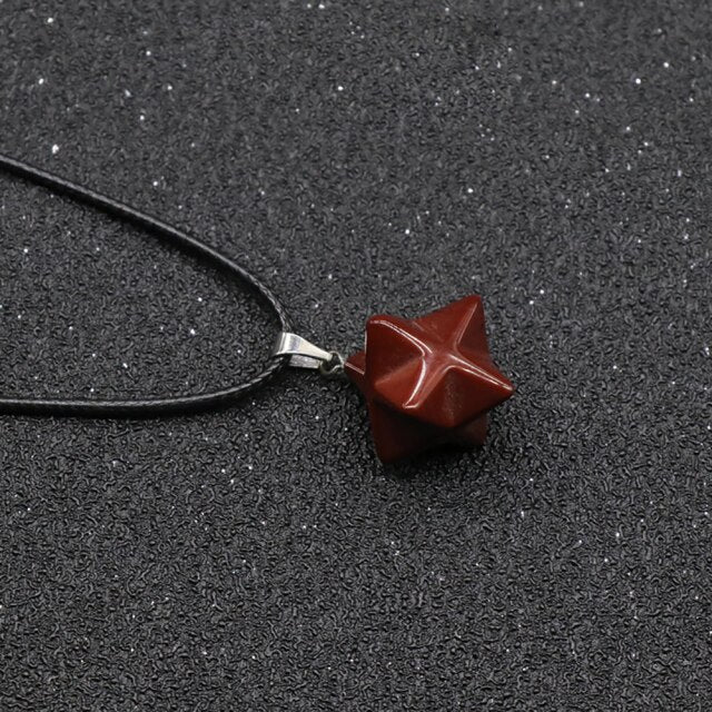 3D Six-Pointed Star Pendant Necklace