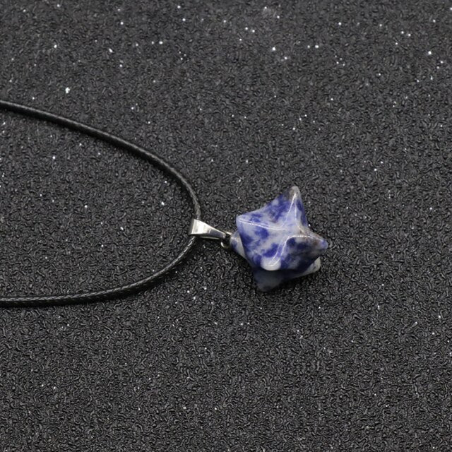 3D Six-Pointed Star Pendant Necklace