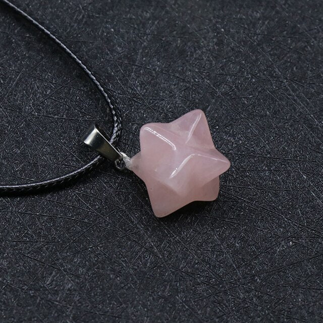 3D Six-Pointed Star Pendant Necklace