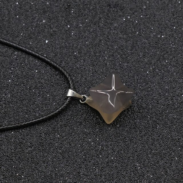 3D Six-Pointed Star Pendant Necklace