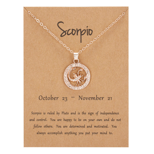 Women's 12 Constellation Zodiac Necklace
