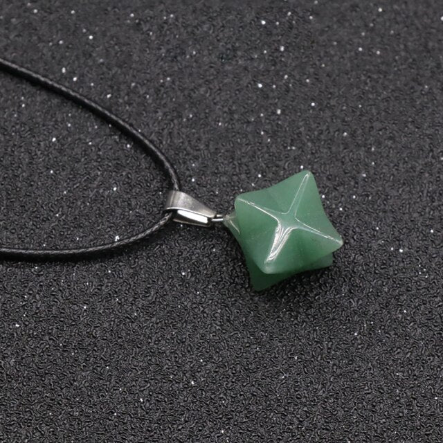 3D Six-Pointed Star Pendant Necklace