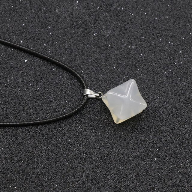 3D Six-Pointed Star Pendant Necklace
