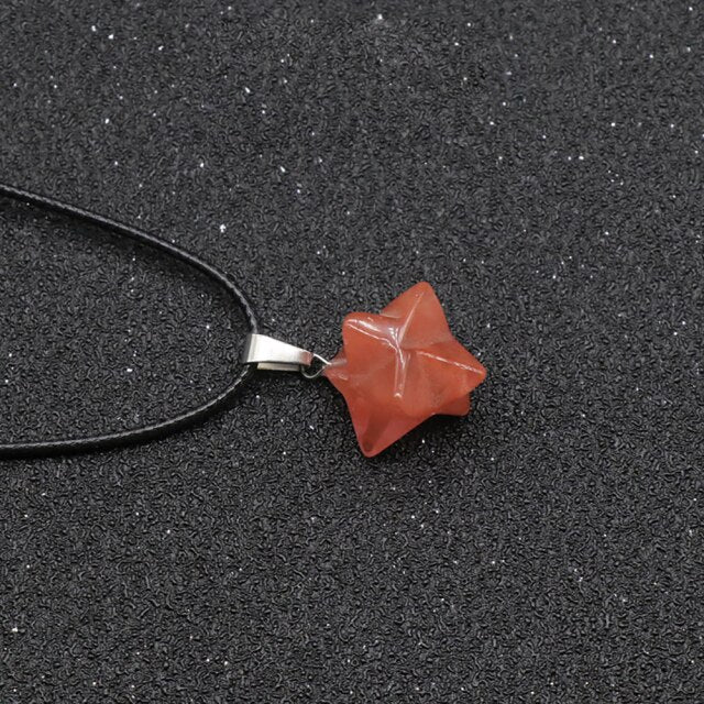 3D Six-Pointed Star Pendant Necklace