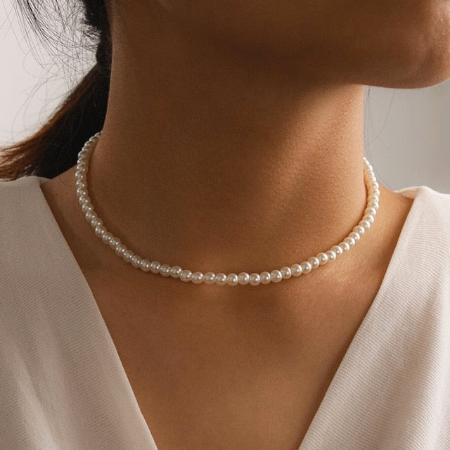 2023 Popular Sparkling Silver Clavicle Chain Necklace