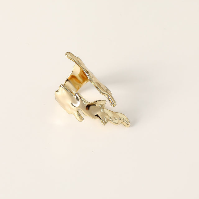 Flame Motif Plated Rings for Glamorous Style