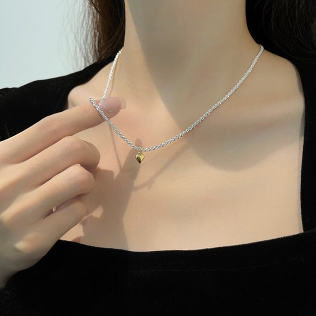 2023 Popular Sparkling Silver Clavicle Chain Necklace