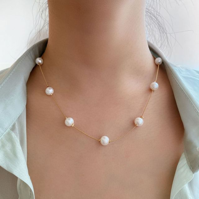2023 Popular Sparkling Silver Clavicle Chain Necklace