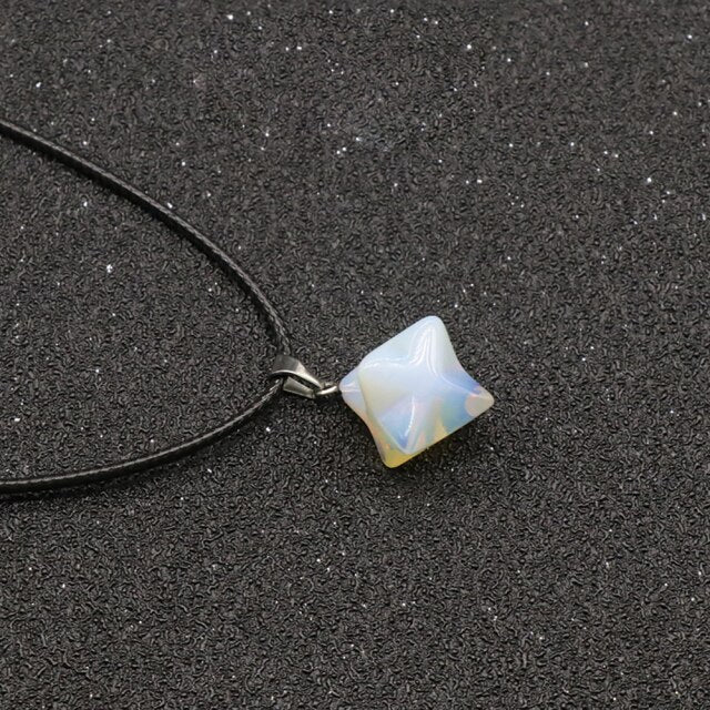 3D Six-Pointed Star Pendant Necklace