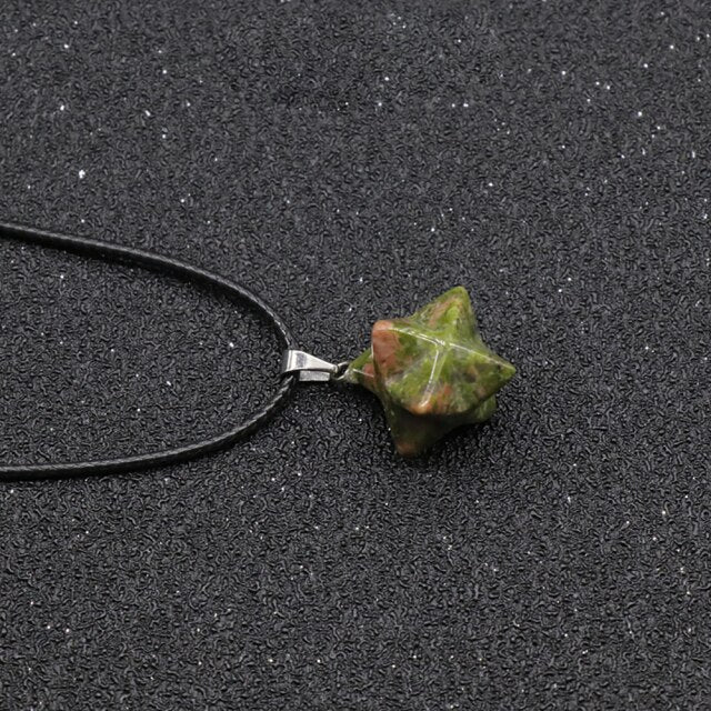 3D Six-Pointed Star Pendant Necklace