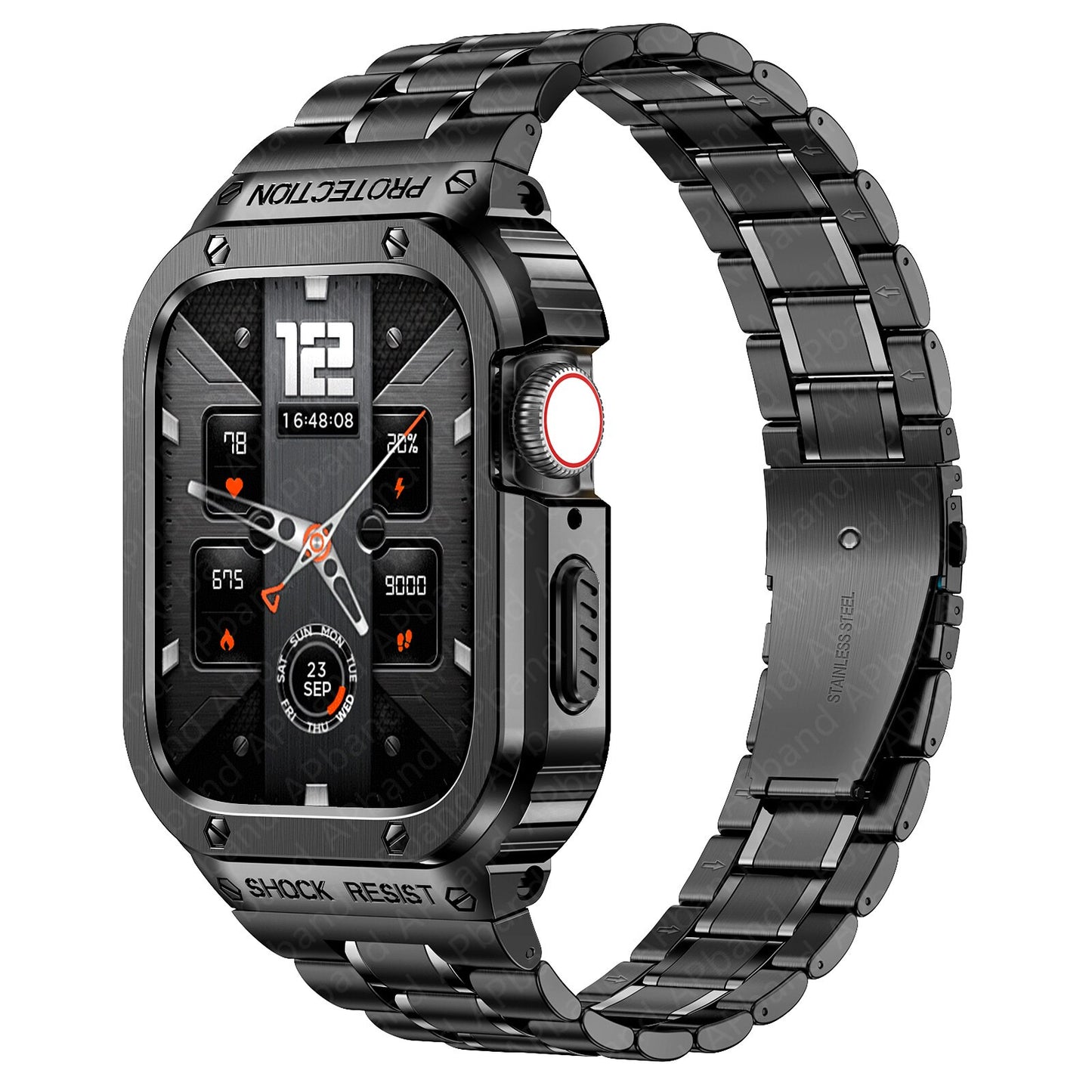 Watch Stainless Steel Band and Protective Case