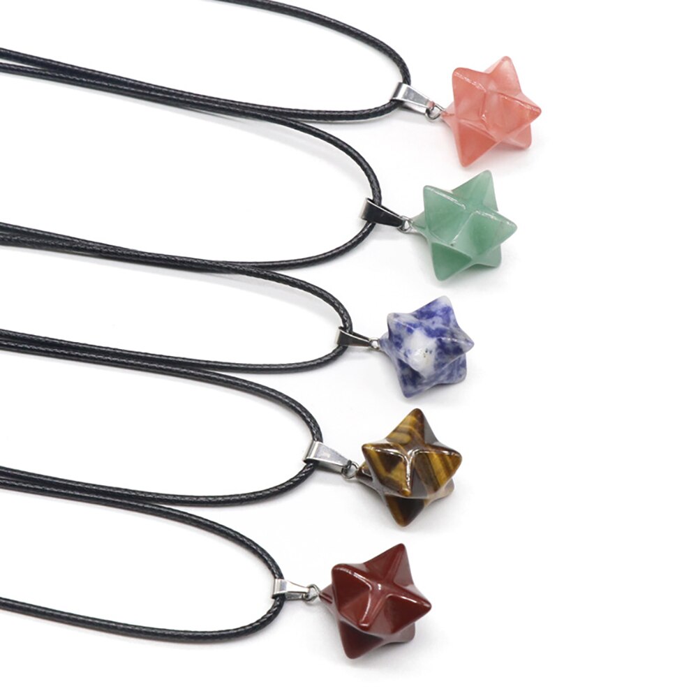 3D Six-Pointed Star Pendant Necklace