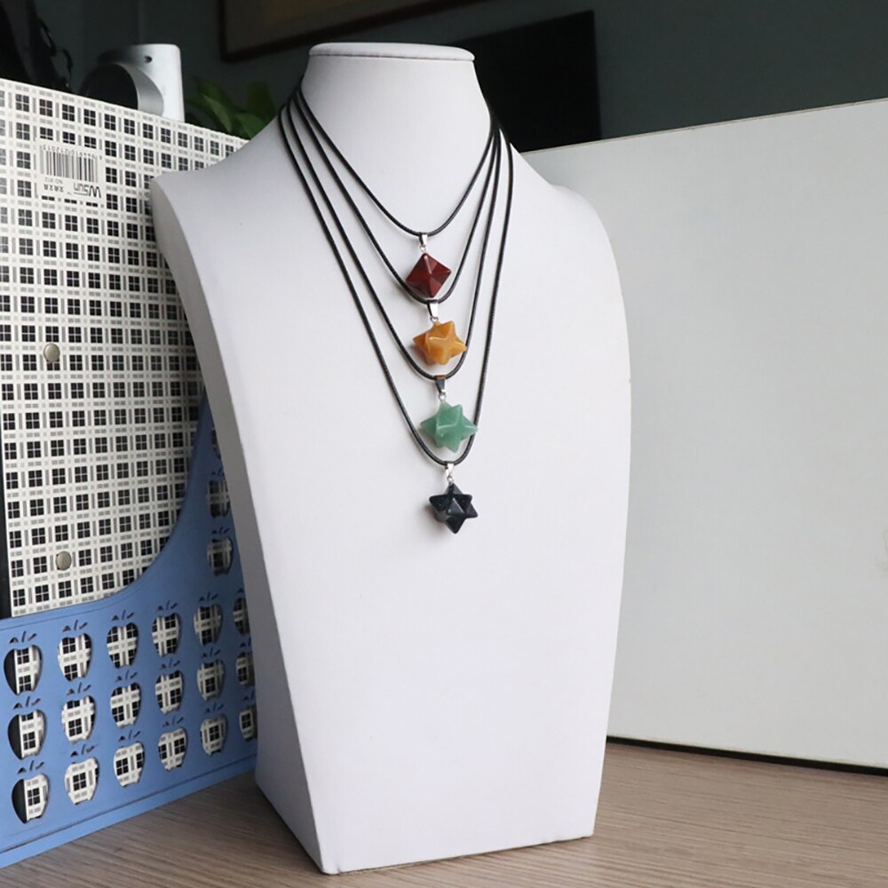 3D Six-Pointed Star Pendant Necklace