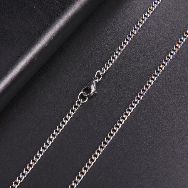 Urban Chic Stainless Steel Men's Curb Cuban Chain Necklace