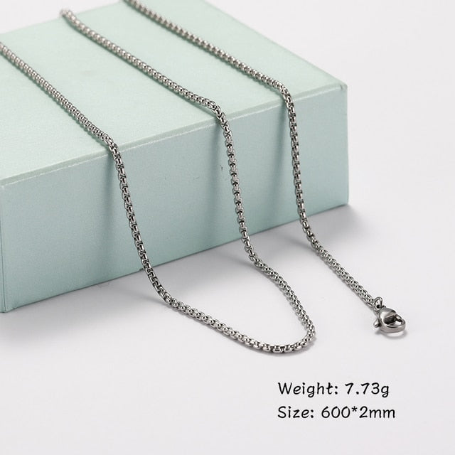 Urban Chic Stainless Steel Men's Curb Cuban Chain Necklace