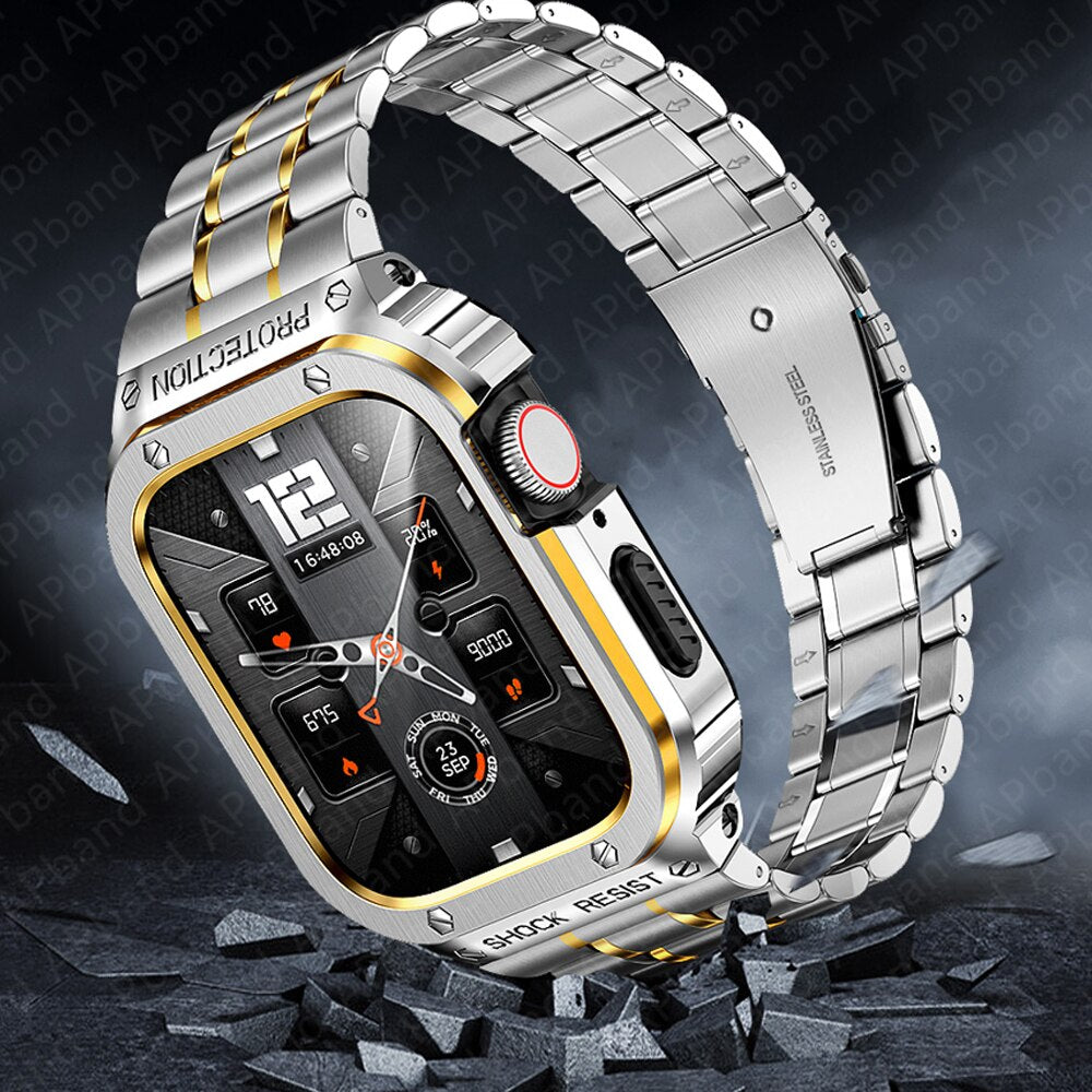 Watch Stainless Steel Band and Protective Case