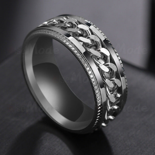 Cool Rotatable Stainless Steel Ring