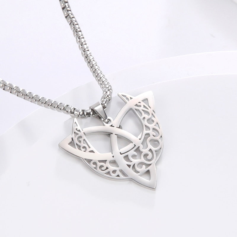 Triquetra Moon Pentagram Necklaces