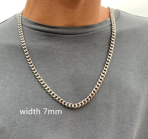 Titanium Steel Rope Cuban Chain Necklace