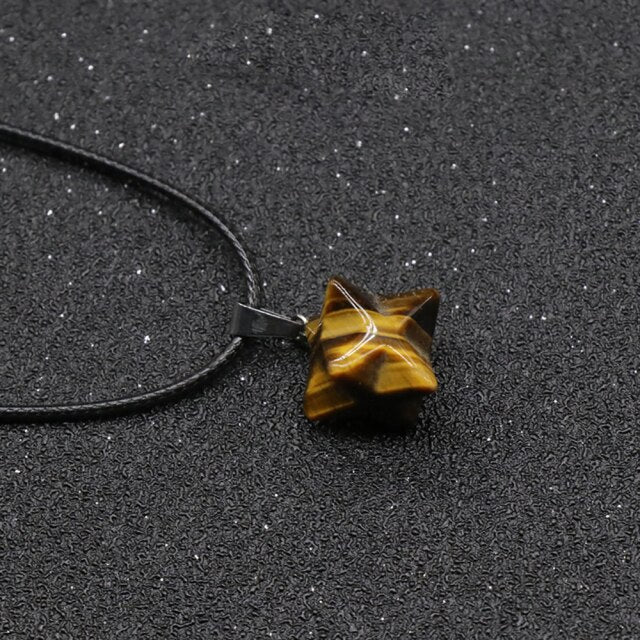 3D Six-Pointed Star Pendant Necklace