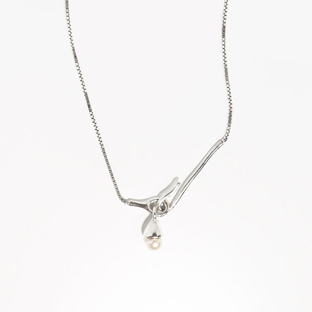 Silver-Plated Pearl Necklace