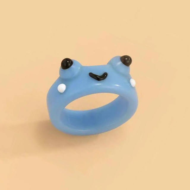 Cartoon Frog Acrylic Ring