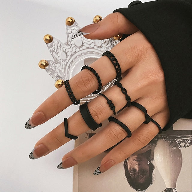 Retro Boho Rings Set - Unleash Your Inner Rebel