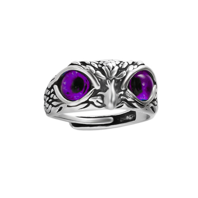 Wise Owl Adjustable Alloy Ring - Embrace Nature's Wisdom