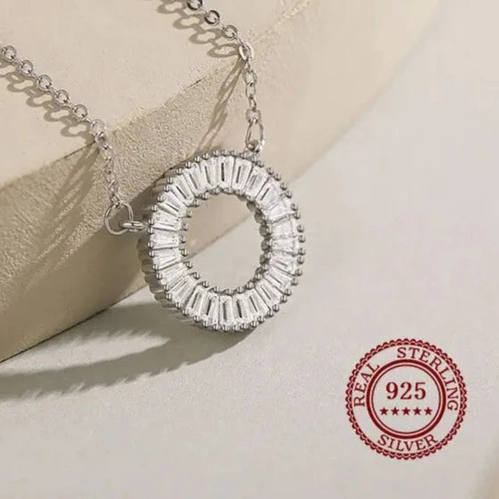 Sparkling Clear Round Necklace