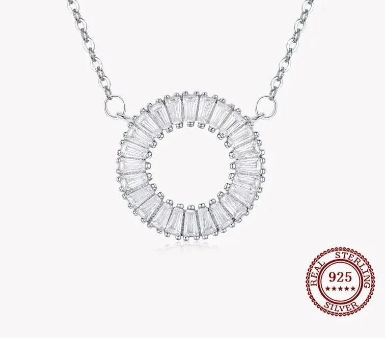 Sparkling Clear Round Necklace