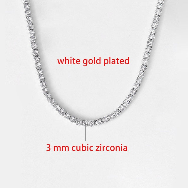 Luxurious Iced Out Tennis Chain Necklace
