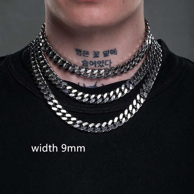 Titanium Steel Rope Cuban Chain Necklace