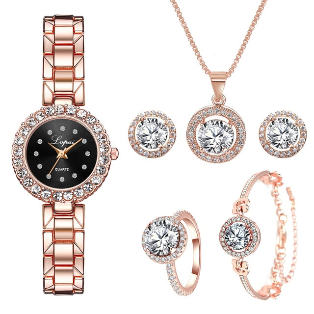 Radiant Elegance Crystal Watch Set