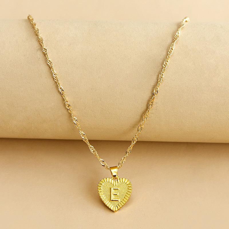 Heartfelt Initial Letter Pendant Necklace