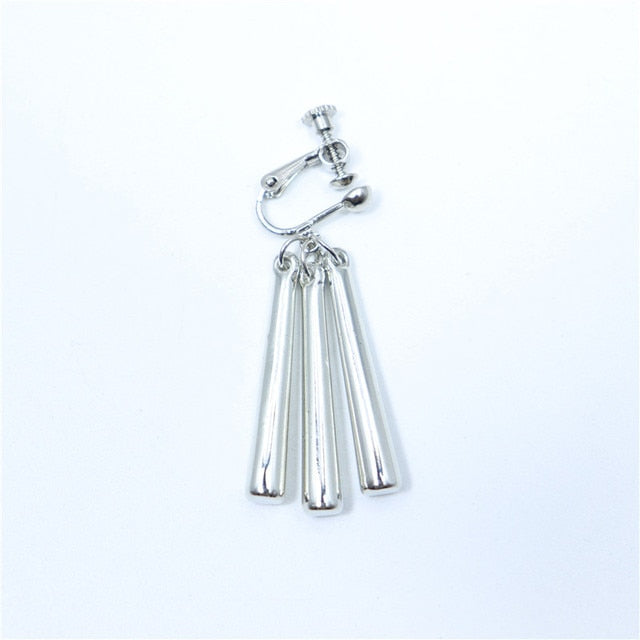 Rod Shaped Dangle Earrings