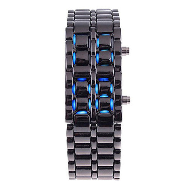 Futuristic Elegance: Digital Lava Wrist Watch