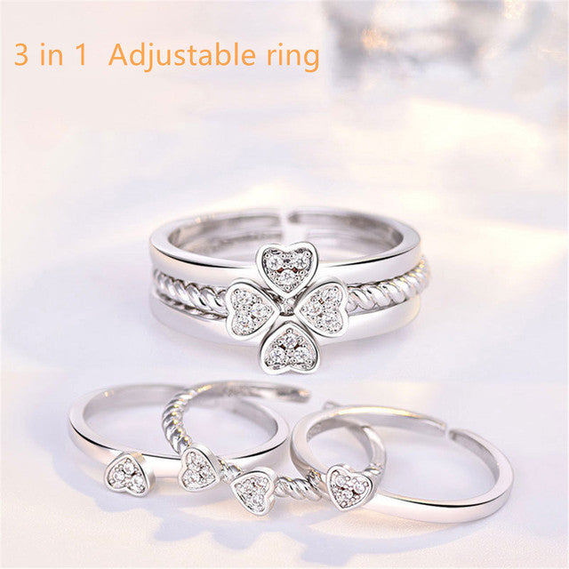 Rotating Four-Leaf Clover Ring - Elevate Your Style, Relieve Your Stress