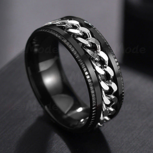 Cool Rotatable Stainless Steel Ring