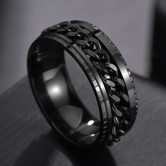 Cool Rotatable Stainless Steel Ring