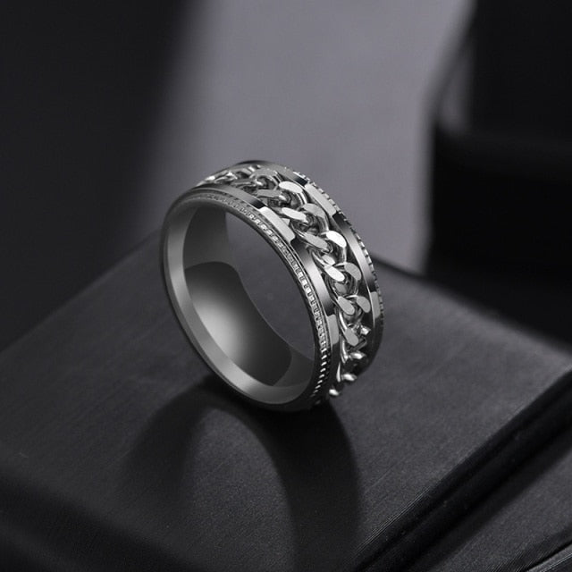 Titanium Rotating Fidget Ring