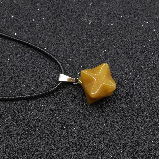 3D Six-Pointed Star Pendant Necklace