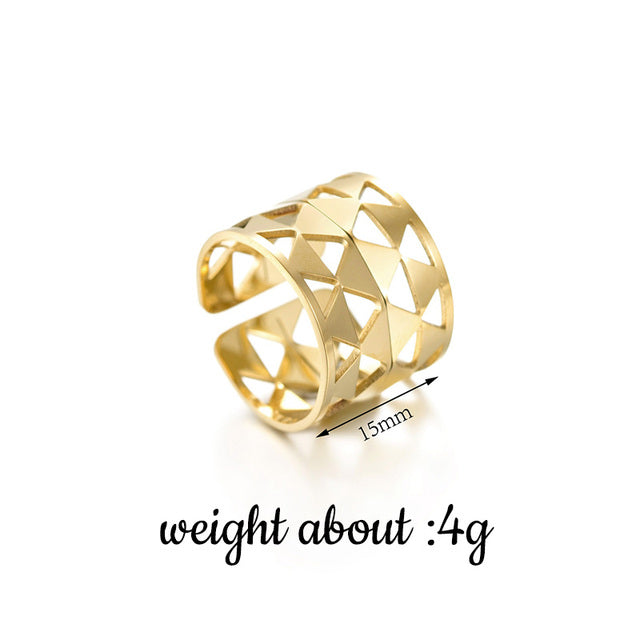 Trendy Gold Cocktail Ring