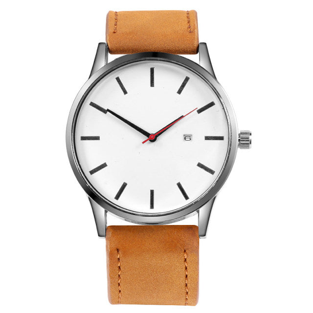 Timeless Elegance: Leather Quartz Watch