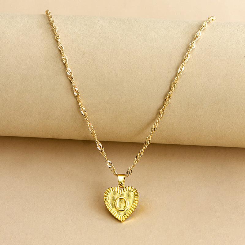 Heartfelt Initial Letter Pendant Necklace