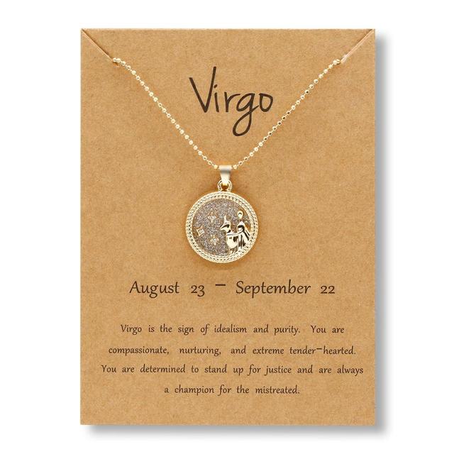 Zodiac Sign Gold Necklace