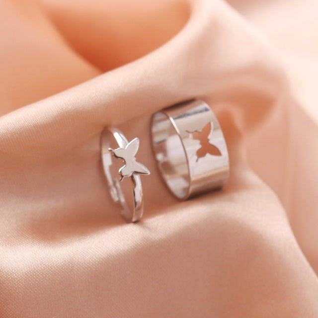 Elegant Butterfly Rings