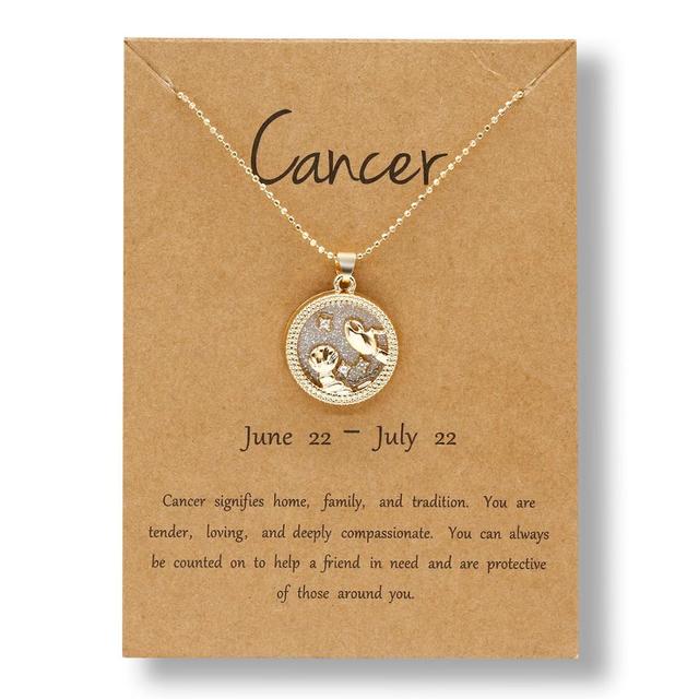 Zodiac Sign Gold Necklace