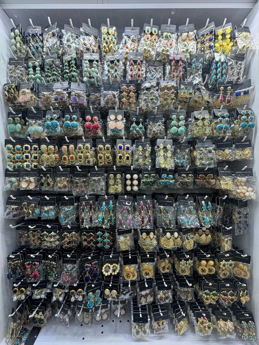 25 Pairs Mixed Gemstone Earrings