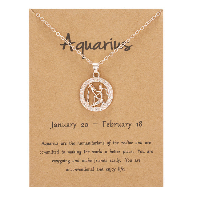 Women's 12 Constellation Zodiac Necklace