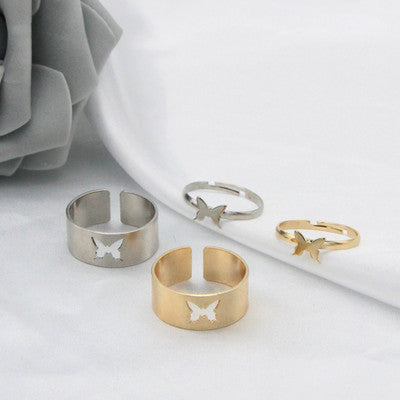 Elegant Butterfly Rings